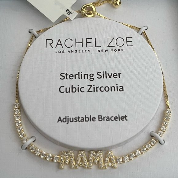 Rachel Zoe Jewelry - Rachel Zoe Women's Sterling Silver Gold Tone “Mama” Adjustable Bracelet bubble